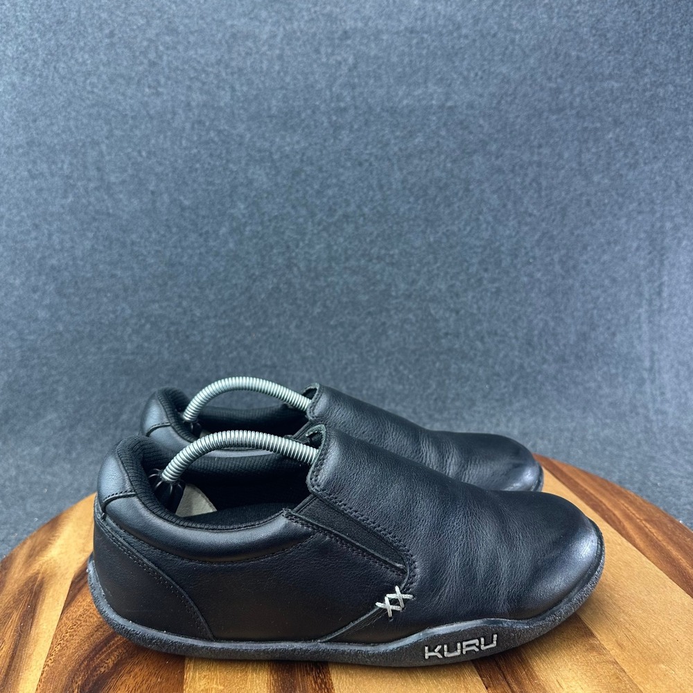 Kuru Kivi Black Slip-on Loafer Comfort Leather Shoes Women's 8